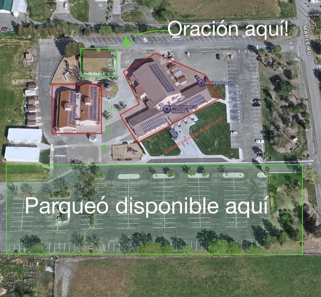 Nueva ubicación del servicio de oración